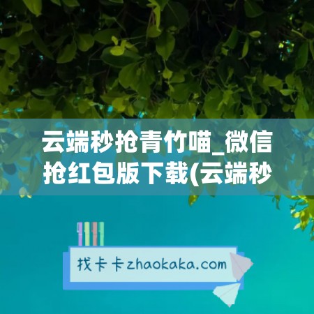 云端秒抢青竹喵_微信抢红包版下载(云端秒抢哪个最好)