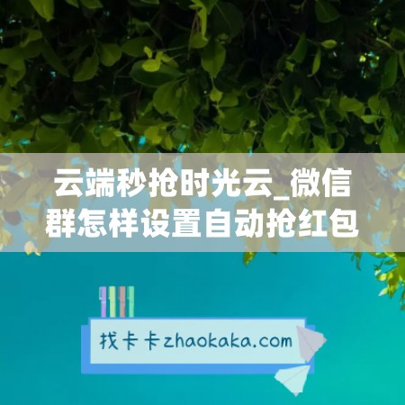 云端秒抢时光云_微信群怎样设置自动抢红包