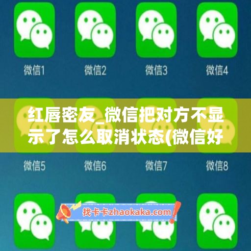 红唇密友_微信把对方不显示了怎么取消状态(微信好友不显示该聊天怎么取消)