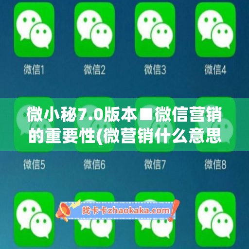 微小秘7.0版本■微信营销的重要性(微营销什么意思)