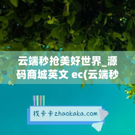 云端秒抢美好世界_源码商城英文 ec(云端秒抢拿货平台)