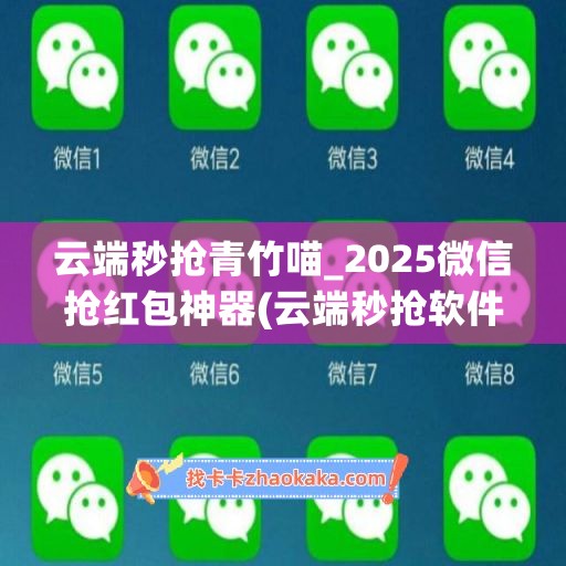 云端秒抢青竹喵_2025微信抢红包神器(云端秒抢软件)