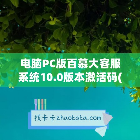 电脑PC版百慕大客服系统10.0版本激活码(百慕大科技有限公司)