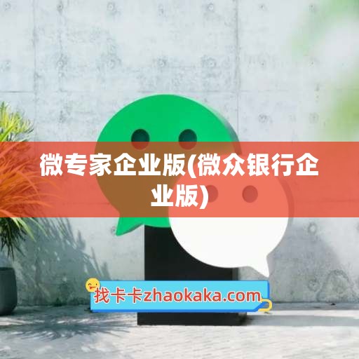 微专家企业版(微众银行企业版)