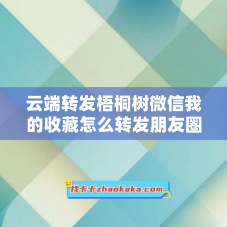 云端转发梧桐树微信我的收藏怎么转发朋友圈