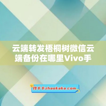 云端转发梧桐树微信云端备份在哪里Vivo手机