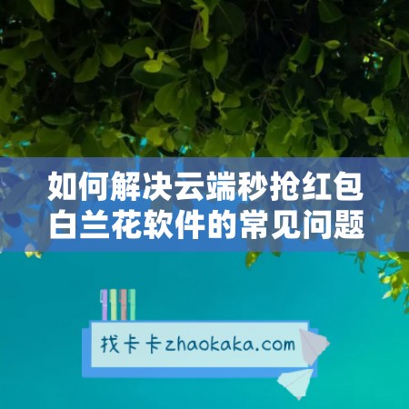 如何解决云端秒抢红包白兰花软件的常见问题？