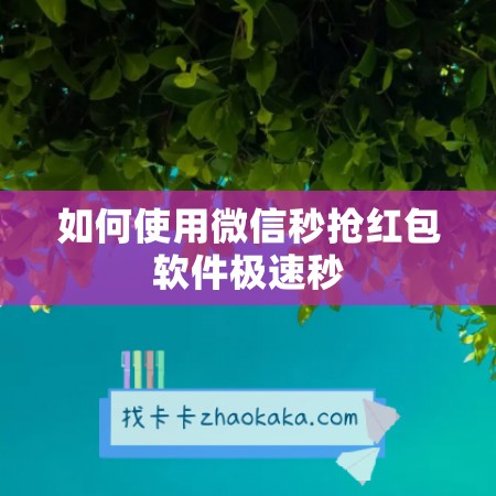 如何使用微信秒抢红包软件极速秒