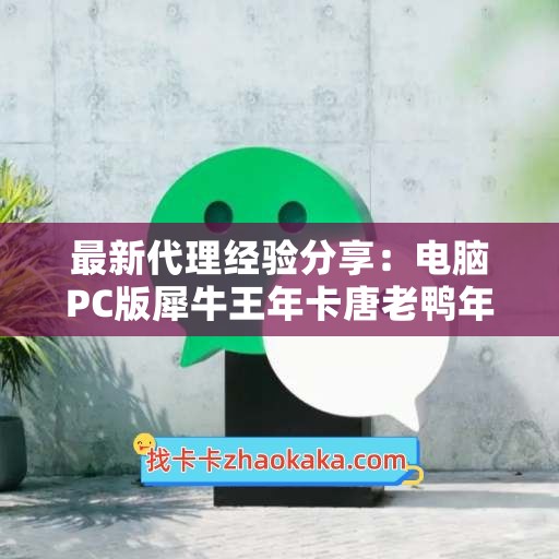 最新代理经验分享：电脑PC版犀牛王年卡唐老鸭年卡如何代理