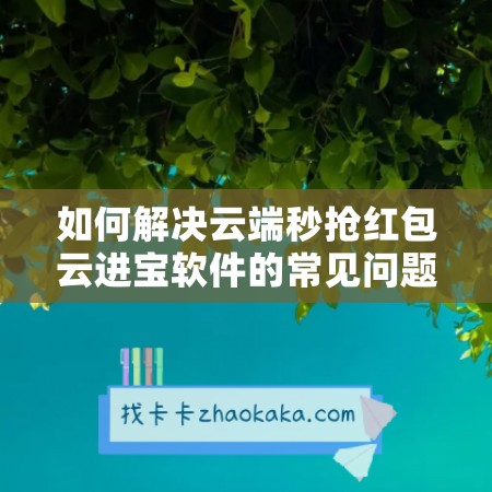 如何解决云端秒抢红包云进宝软件的常见问题？