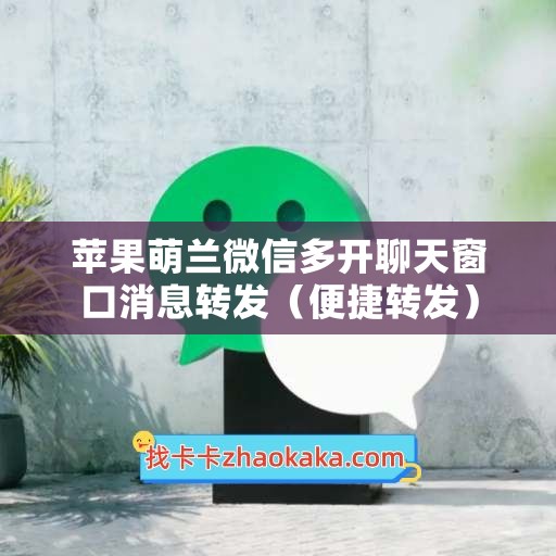 苹果萌兰微信多开聊天窗口消息转发（便捷转发）