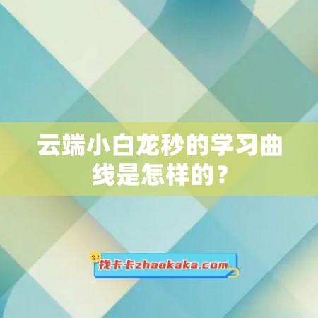 云端小白龙秒的学习曲线是怎样的？