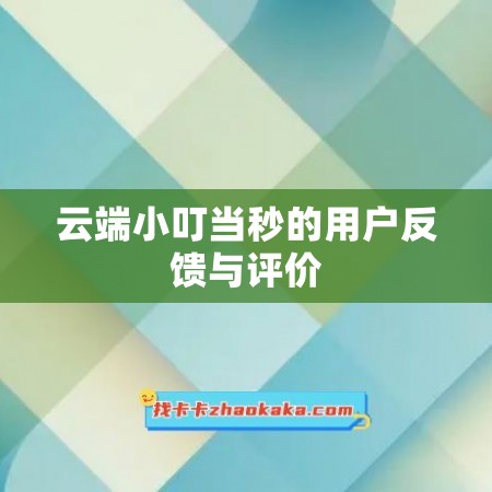 云端小叮当秒的用户反馈与评价