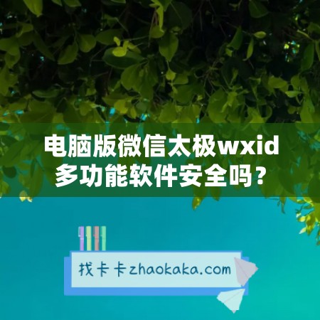 电脑版微信太极wxid多功能软件安全吗？