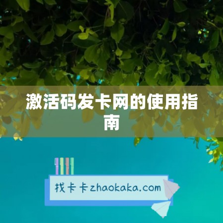 激活码发卡网的使用指南