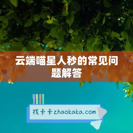 云端喵星人秒的常见问题解答