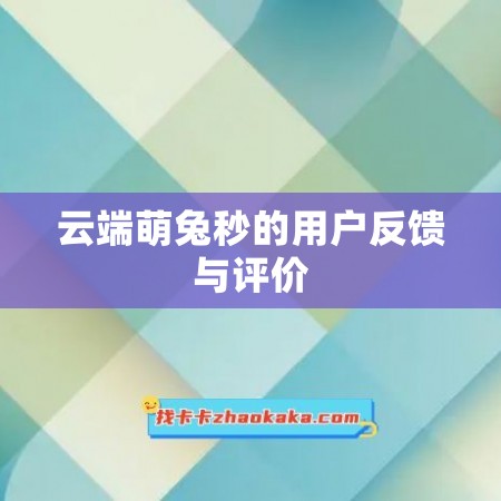 云端萌兔秒的用户反馈与评价