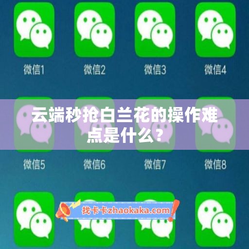 云端秒抢白兰花的操作难点是什么？