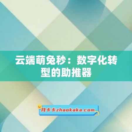 云端萌兔秒：数字化转型的助推器