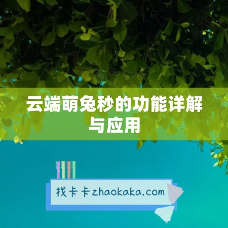 云端萌兔秒的功能详解与应用