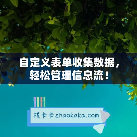 自定义表单收集数据，轻松管理信息流！