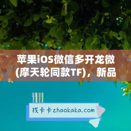 苹果iOS微信多开龙微(摩天轮同款TF)，新品测试卡攻略