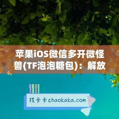 苹果iOS微信多开微怪兽(TF泡泡糖包)：解放你的社交生活！