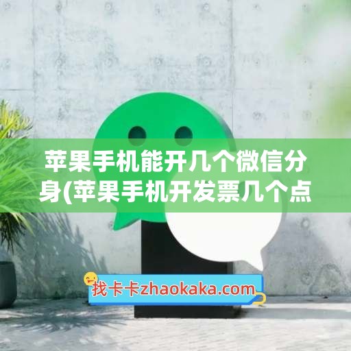 苹果手机能开几个微信分身(苹果手机开发票几个点)