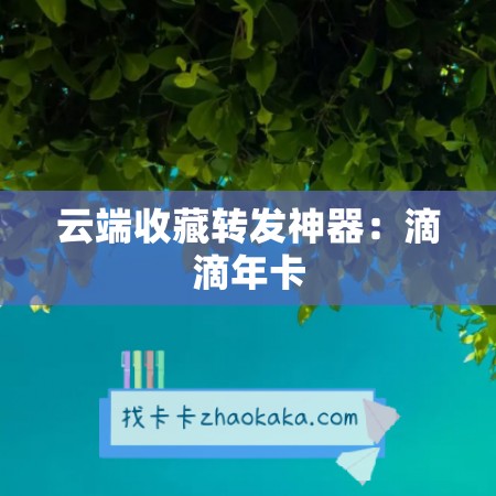 云端收藏转发神器：滴滴年卡