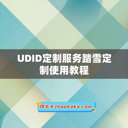 UDID定制服务踏雪定制使用教程