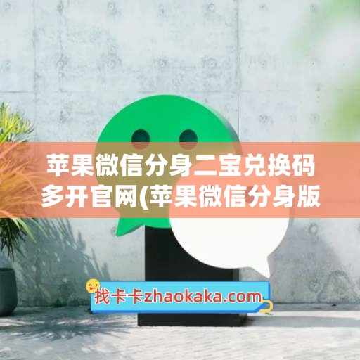 苹果微信分身二宝兑换码多开官网(苹果微信分身版ios下载安装)