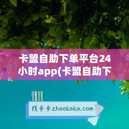 卡盟自助下单平台24小时app(卡盟自助下单平台最优惠)