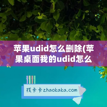 苹果udid怎么删除(苹果桌面我的udid怎么删除)