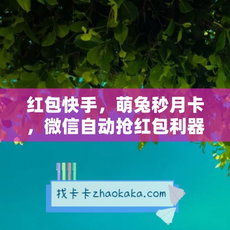 红包快手，萌兔秒月卡，微信自动抢红包利器