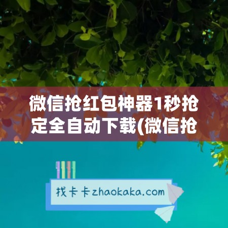 微信抢红包神器1秒抢定全自动下载(微信抢红包开挂神器下载)