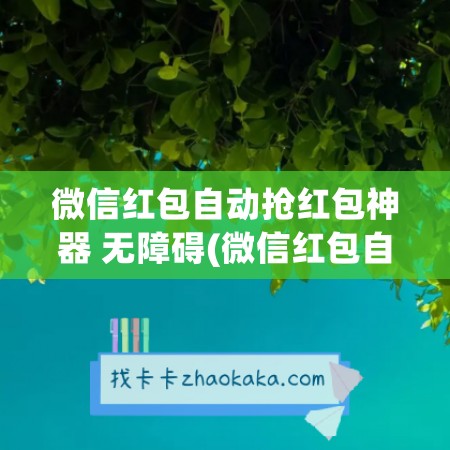 微信红包自动抢红包神器 无障碍(微信红包自动抢红包神器)