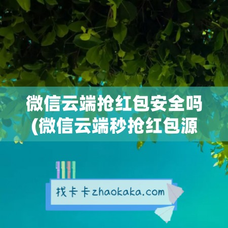 微信云端抢红包安全吗(微信云端秒抢红包源码)