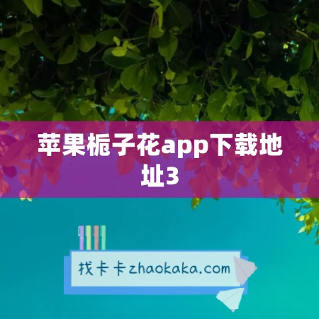 苹果栀子花app下载地址3