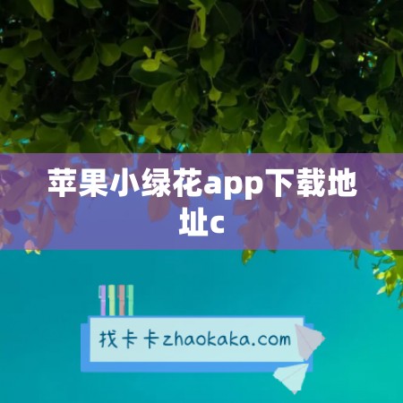 苹果小绿花app下载地址c