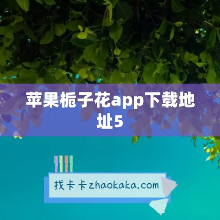 苹果栀子花app下载地址5