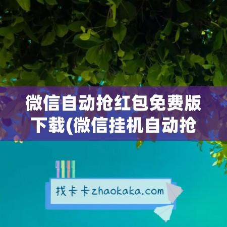 微信自动抢红包免费版下载(微信挂机自动抢红包免费版)