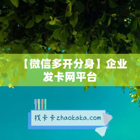 【微信多开分身】企业发卡网平台