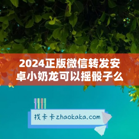 2024正版微信转发安卓小奶龙可以摇骰子么