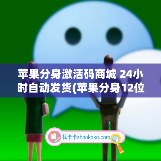 苹果分身激活码商城 24小时自动发货(苹果分身12位激活码是多少)