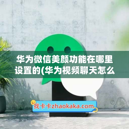 华为微信美颜功能在哪里设置的(华为视频聊天怎么开美颜)