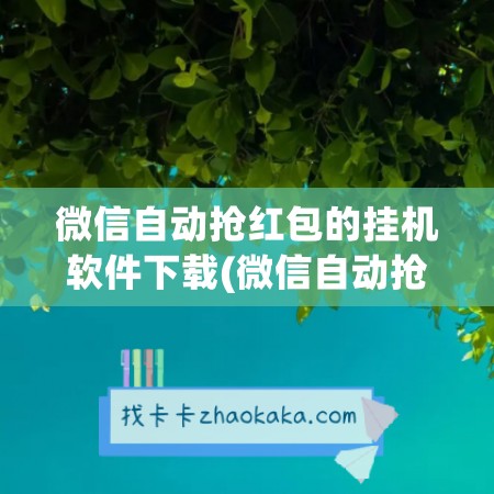 微信自动抢红包的挂机软件下载(微信自动抢红包挂机软件下载苹果)