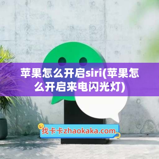 苹果怎么开启siri(苹果怎么开启来电闪光灯)