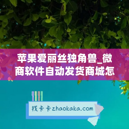 苹果爱丽丝独角兽_微商软件自动发货商城怎么关闭