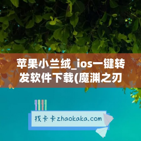 苹果小兰绒_ios一键转发软件下载(魔渊之刃毒抗戒指获取途径)