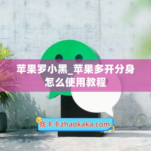 苹果罗小黑_苹果多开分身怎么使用教程